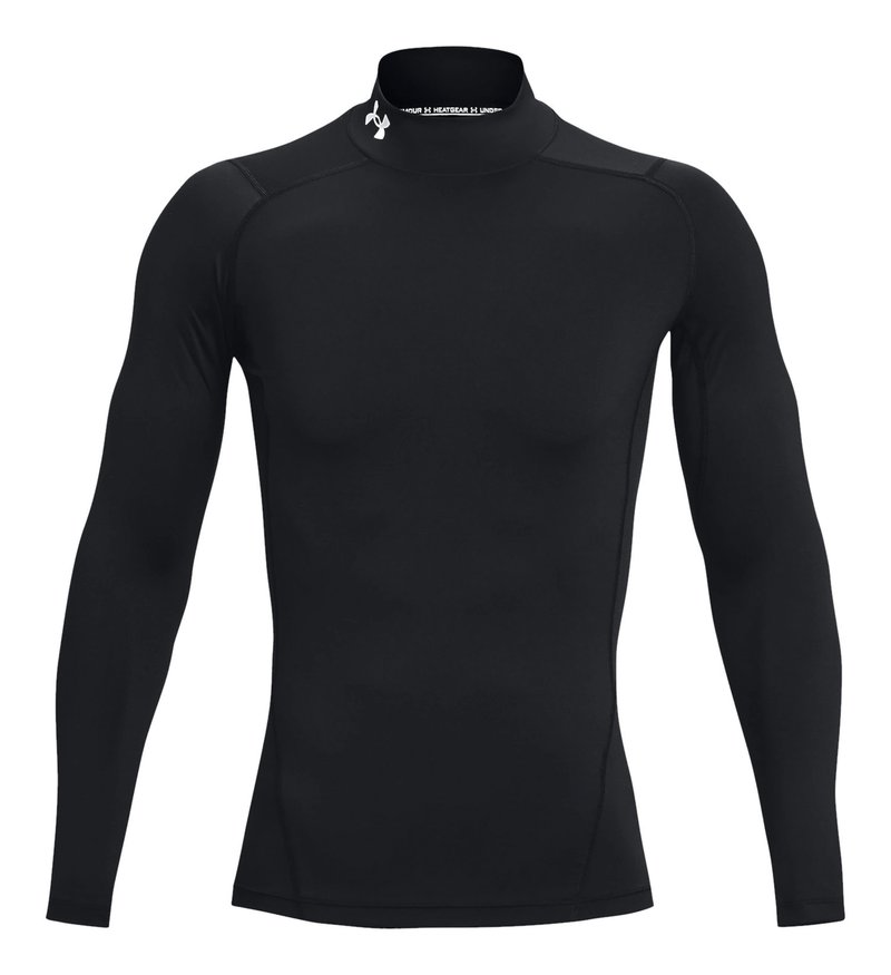 Under Armour HeatGear Comp Mock pánské kompresní tričko s dlouhým rukávem, černé