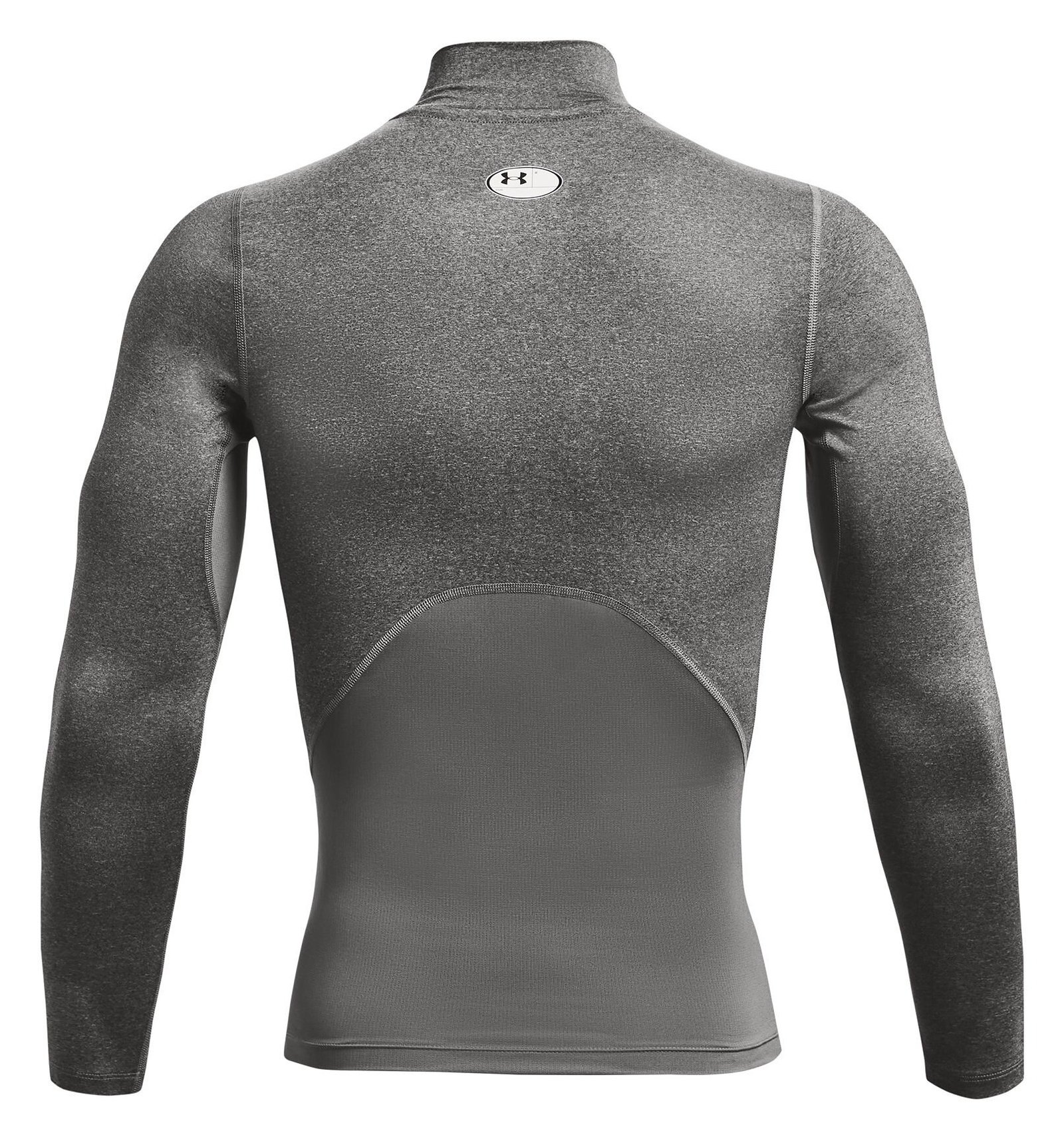 Under Armour HeatGear Comp Mock pánské kompresní tričko s dlouhým rukávem, carbon heather