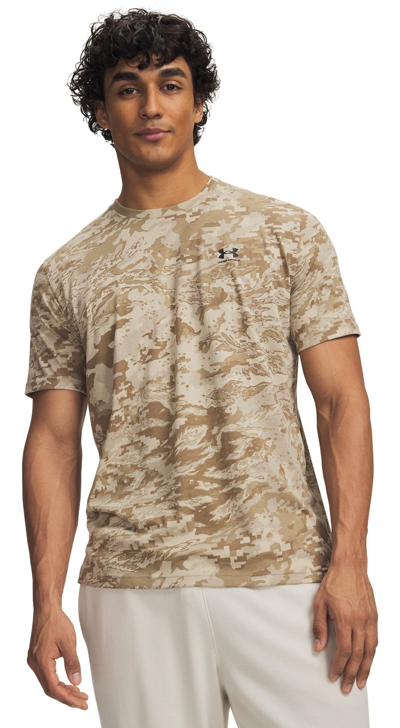 Under Armour ABC Camo SS pánské tričko, city khaki