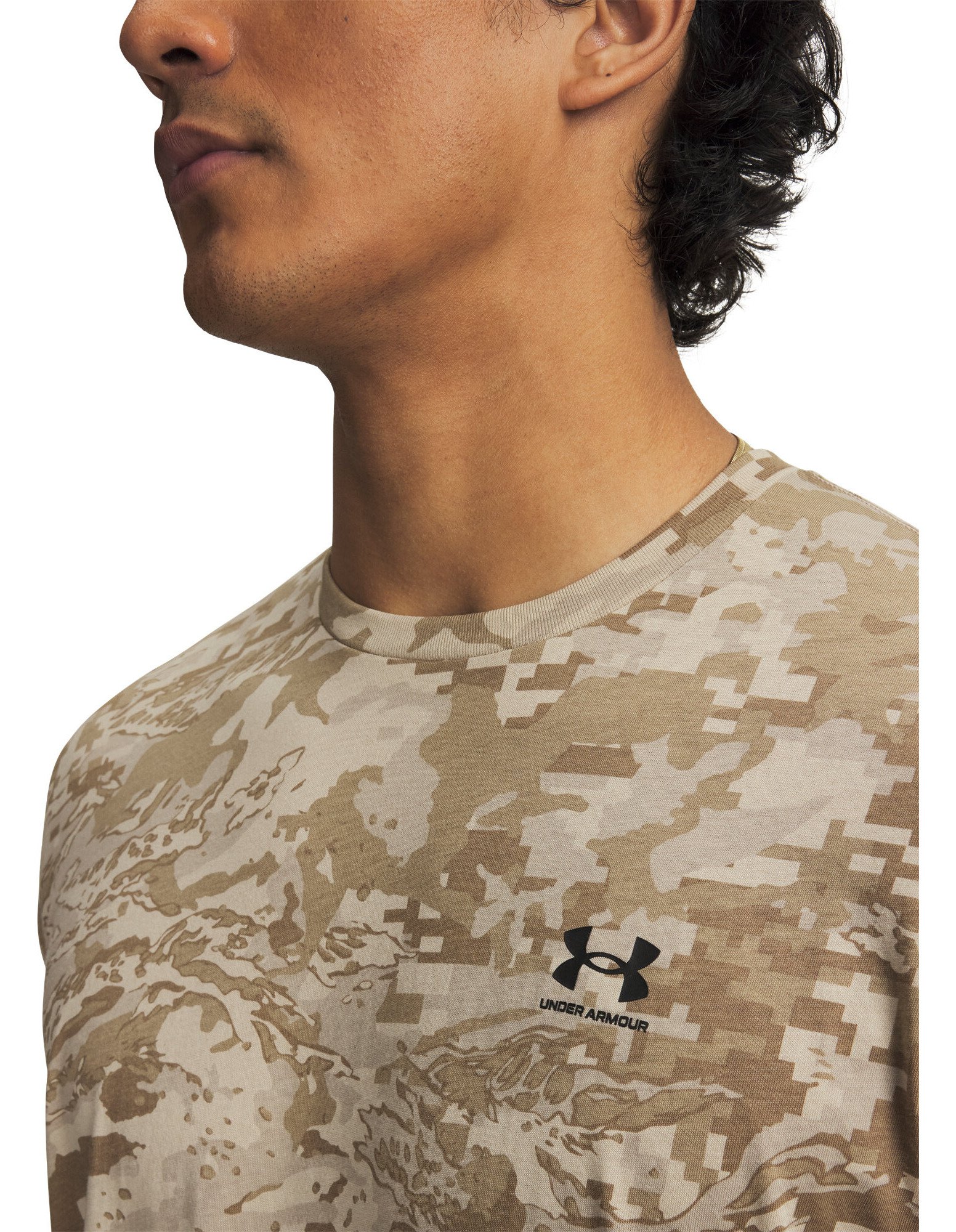 Under Armour ABC Camo SS pánské tričko, city khaki
