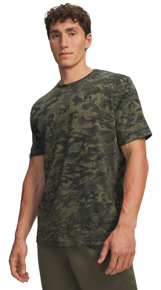 Under Armour ABC Camo SS pánské tričko, marine green