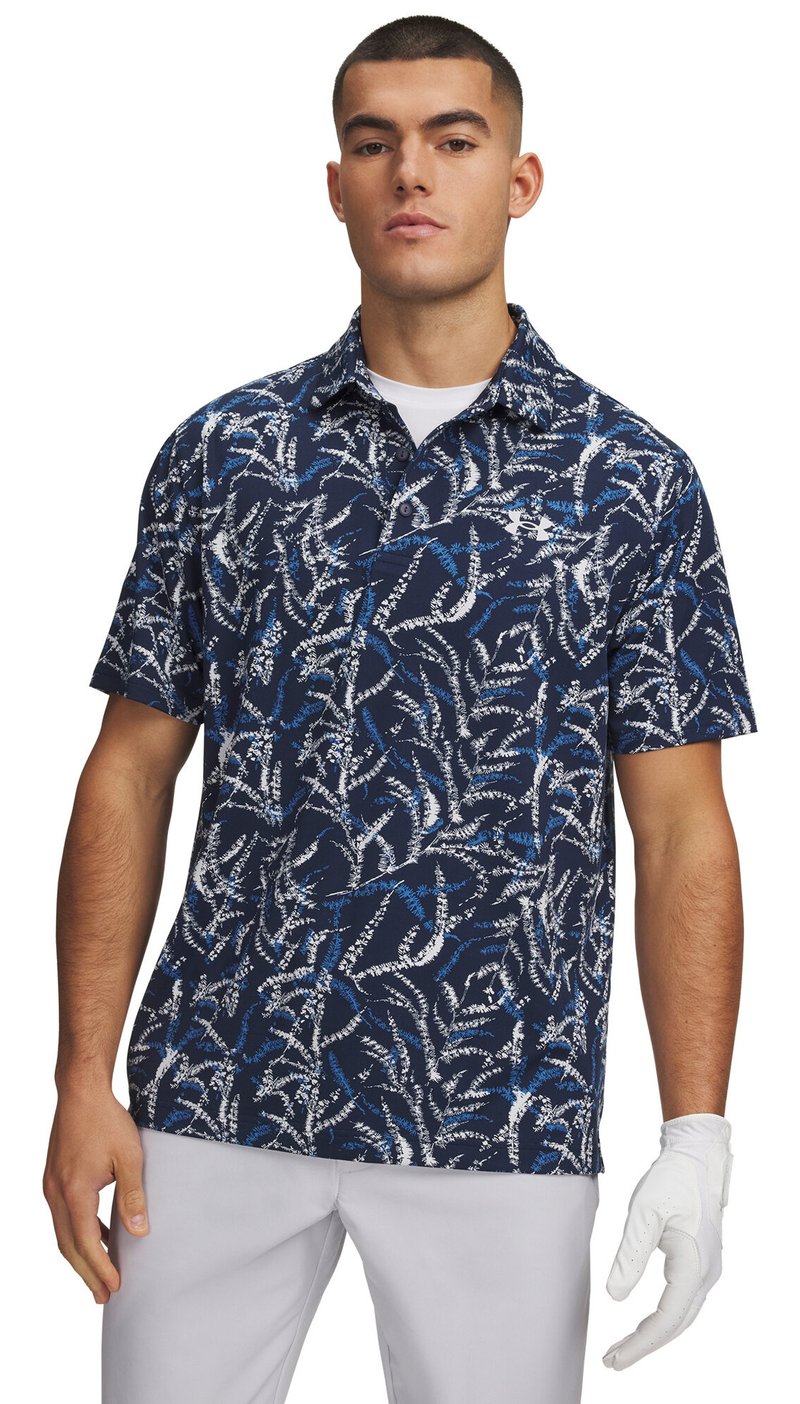 Under Armour Playoff 3.0 Printed pánské polo, midnight blue
