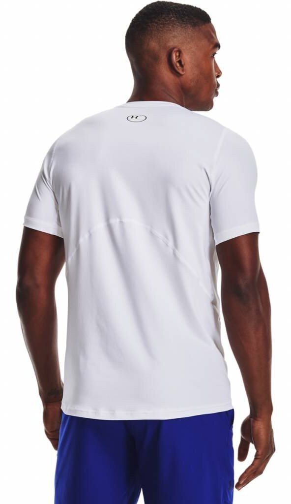Under Armour HG Fitted SS pánské tričko, bílé