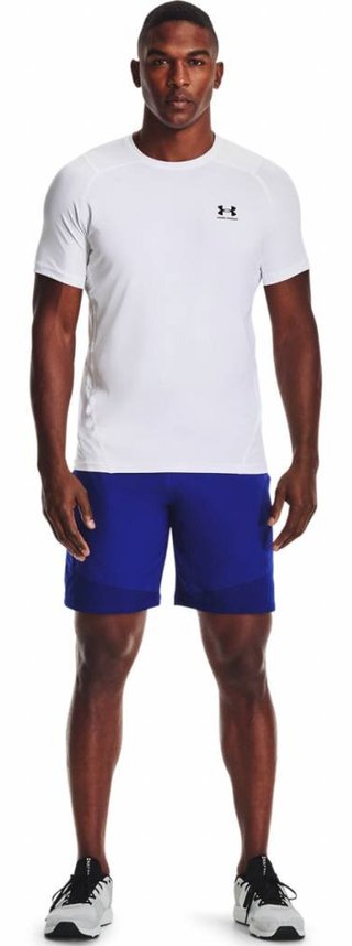 Under Armour HG Fitted SS pánské tričko, bílé