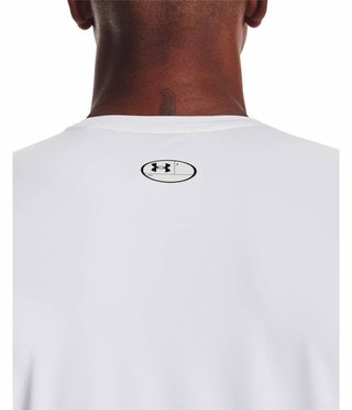 Under Armour HG Fitted SS pánské tričko, bílé