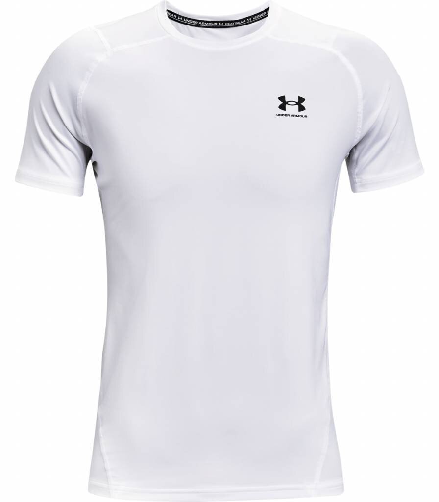 Under Armour HG Fitted SS pánské tričko, bílé