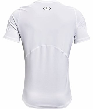 Under Armour HG Fitted SS pánské tričko, bílé