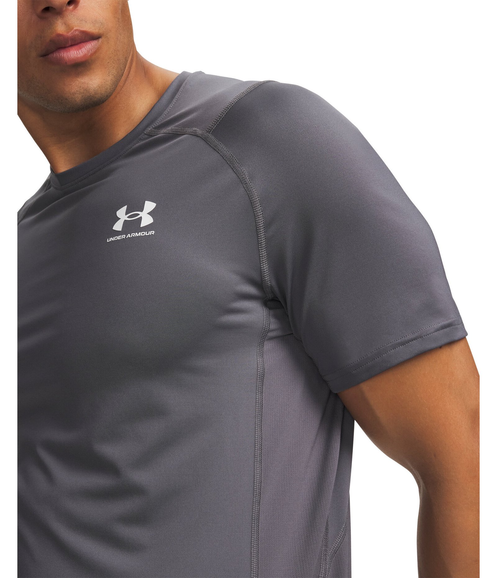 Under Armour HeatGear Fitted S pánské triko, castlerock