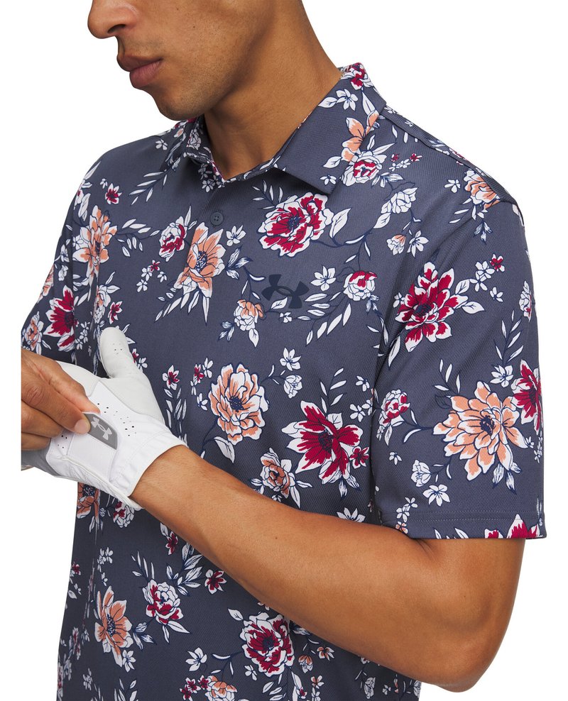 Under Armour Matchplay Printed pánské polo, downpour gray