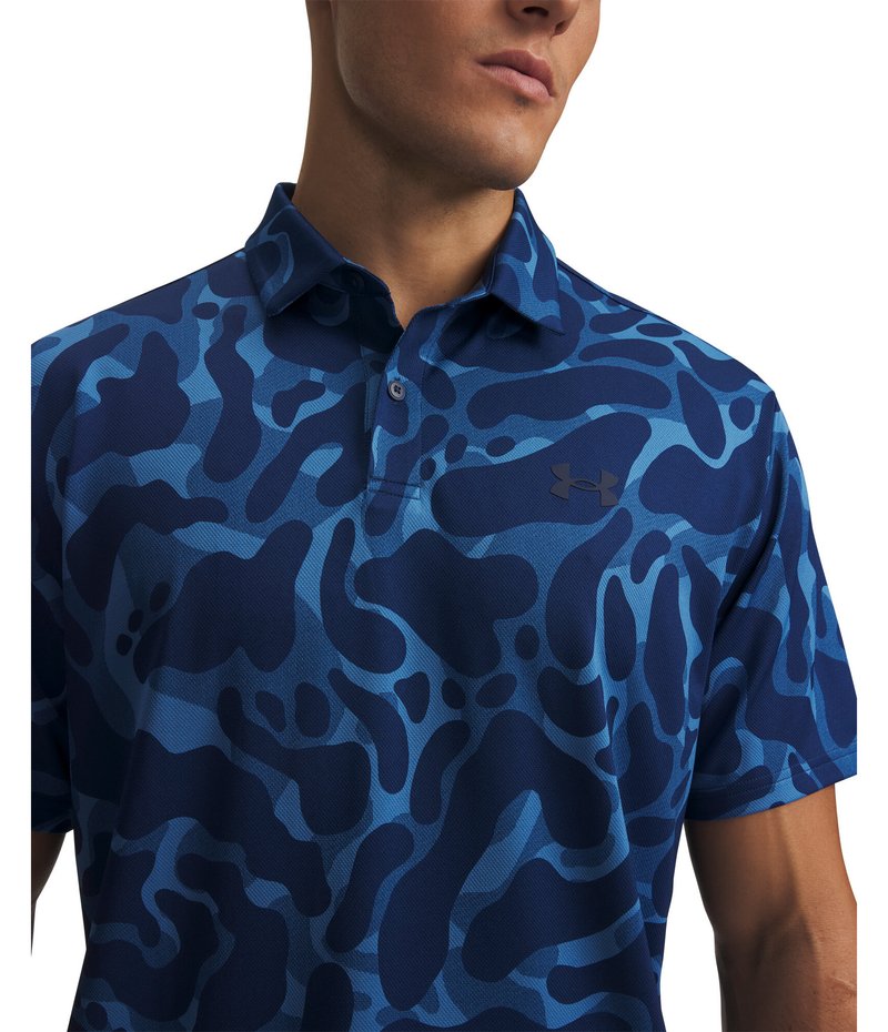Under Armour Matchplay Printed pánské polo, aegean blue
