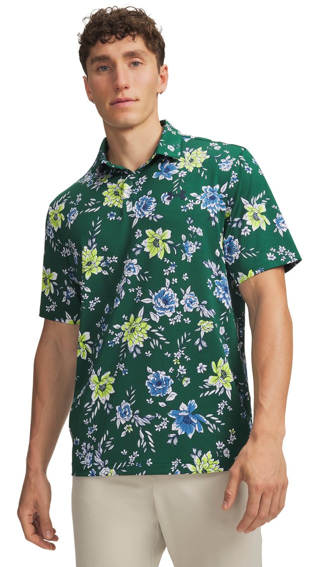 Under Armour Matchplay Printed pánské polo, campus ivy