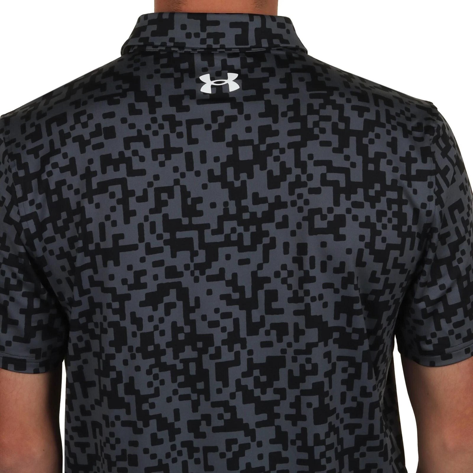 Under Armour T2G Printed pánské polo, black/castlerock