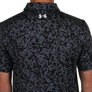 Under Armour T2G Printed pánské polo, black/castlerock
