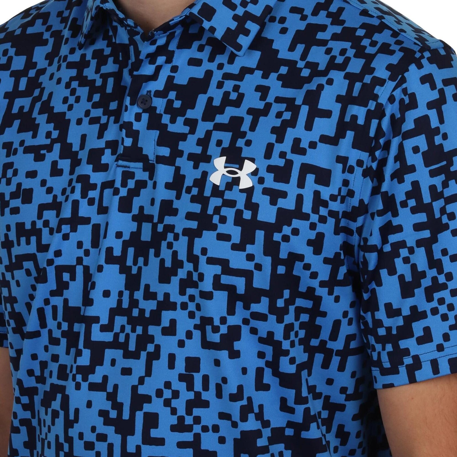 Under Armour T2G Printed pánské polo, blue atlantis