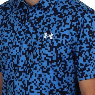 Under Armour T2G Printed pánské polo, blue atlantis