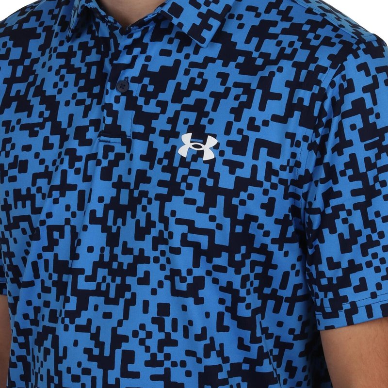 Under Armour T2G Printed pánské polo, blue atlantis