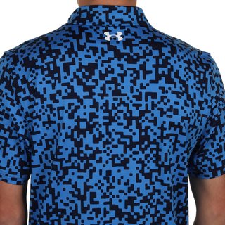 Under Armour T2G Printed pánské polo, blue atlantis