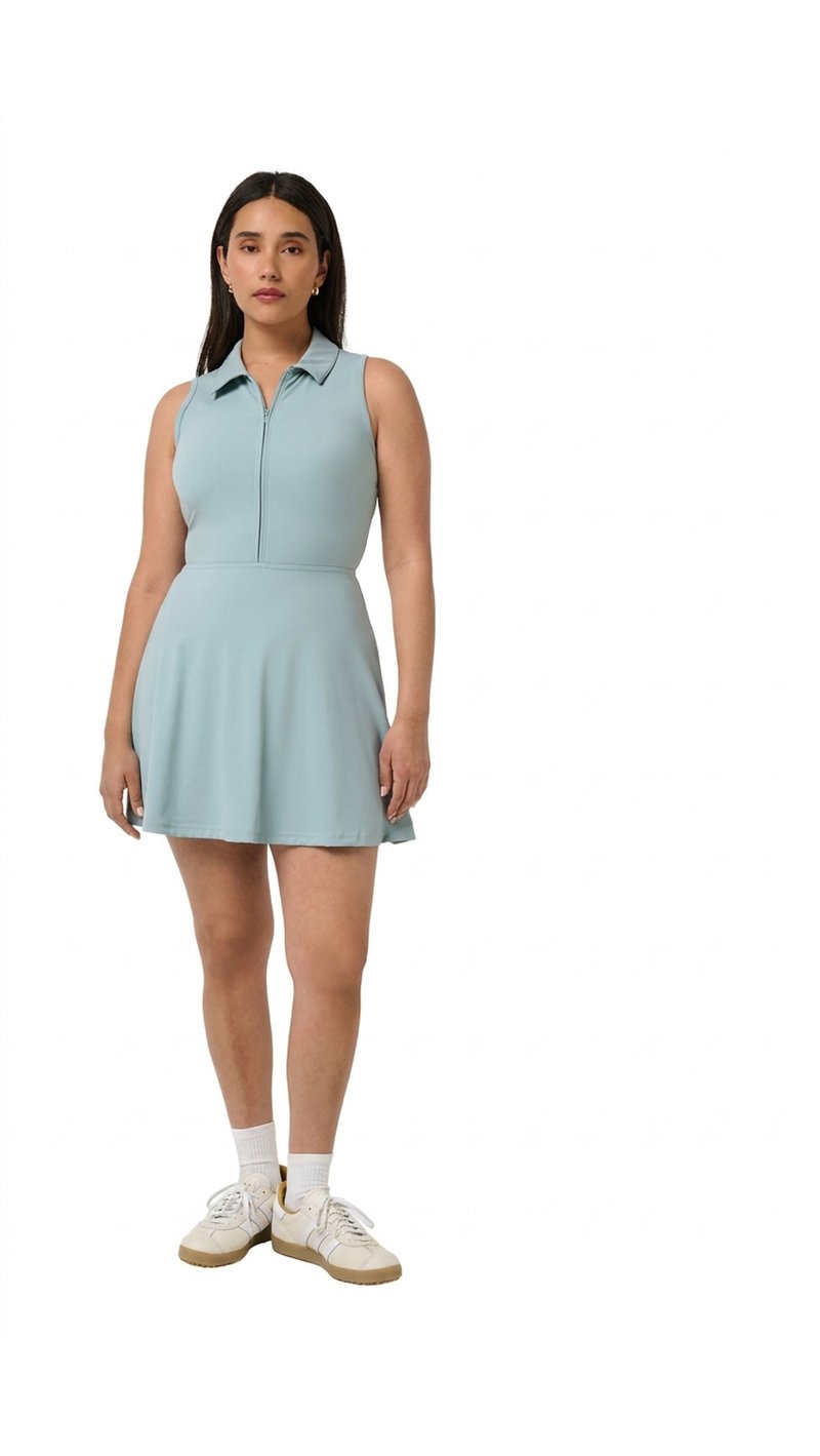 Travis Mathew Moveknit Sleeveless Polo dámské šaty, slate