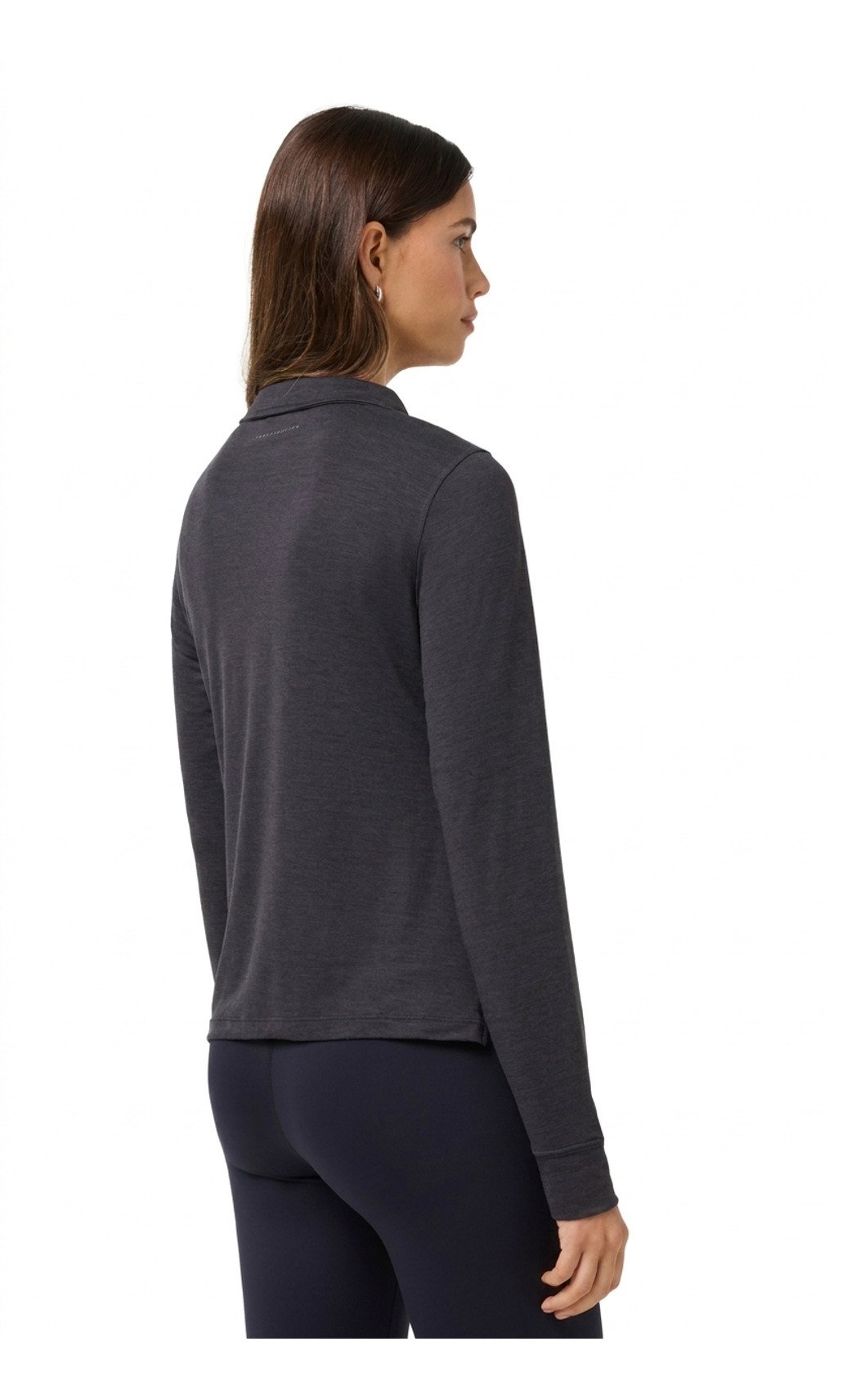 Travis Mathew Skyloft Light Zip longsleeve dámské polo, heather black