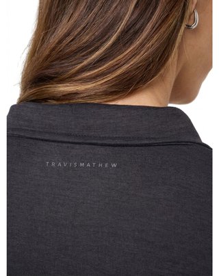 Travis Mathew Skyloft Light Zip longsleeve dámské polo, heather black