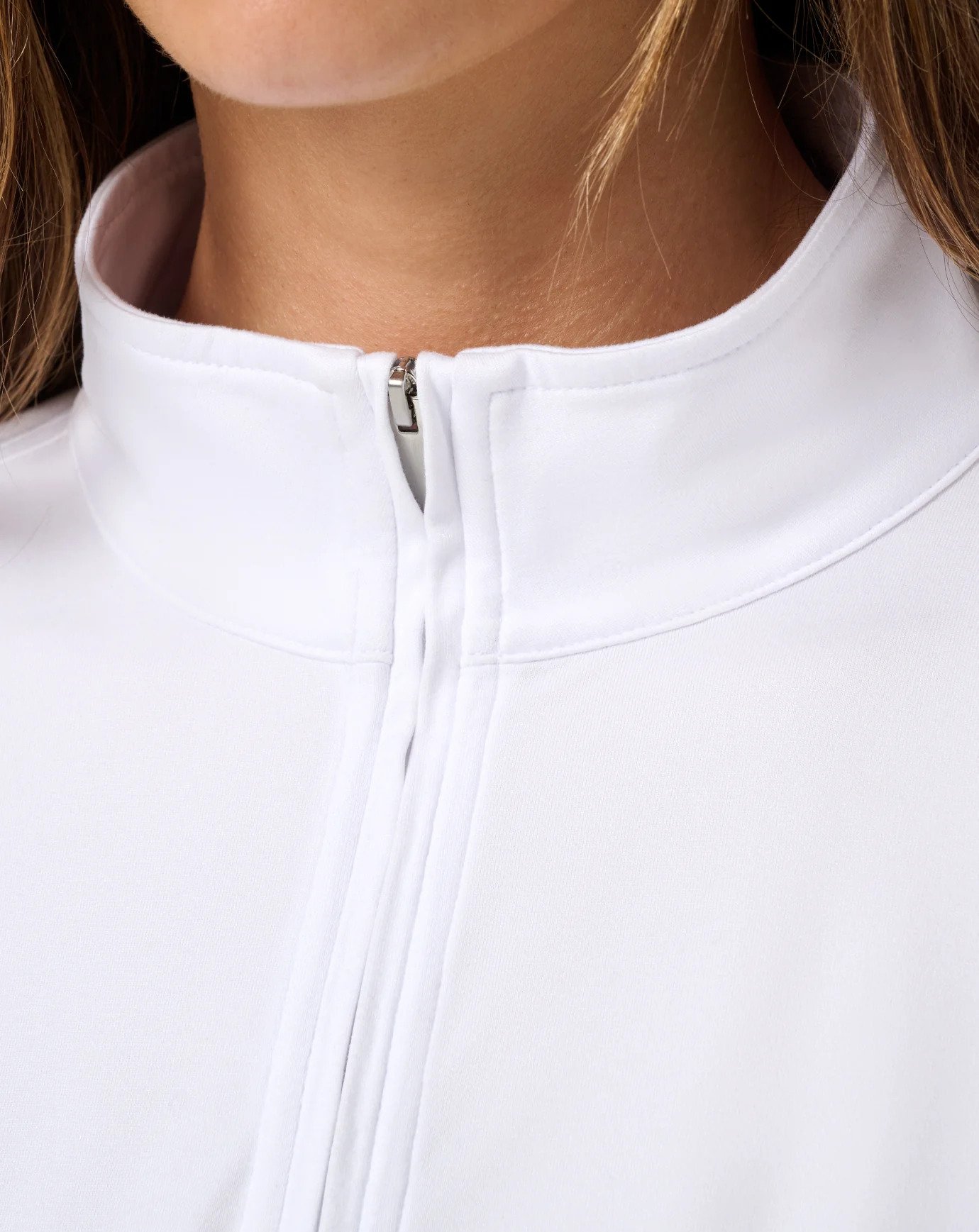 Travis Mathew Skyloft Light Zip longsleeve dámské polo, bílé