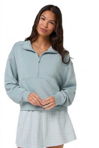 Travis Mathew Skyloft Soft Half Zip Pullover dámská mikina, slate