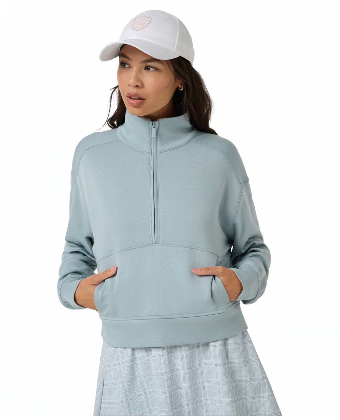 Travis Mathew Skyloft Soft Half Zip Pullover dámská mikina, slate