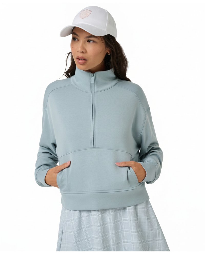 Travis Mathew Skyloft Soft Half Zip Pullover dámská mikina, slate