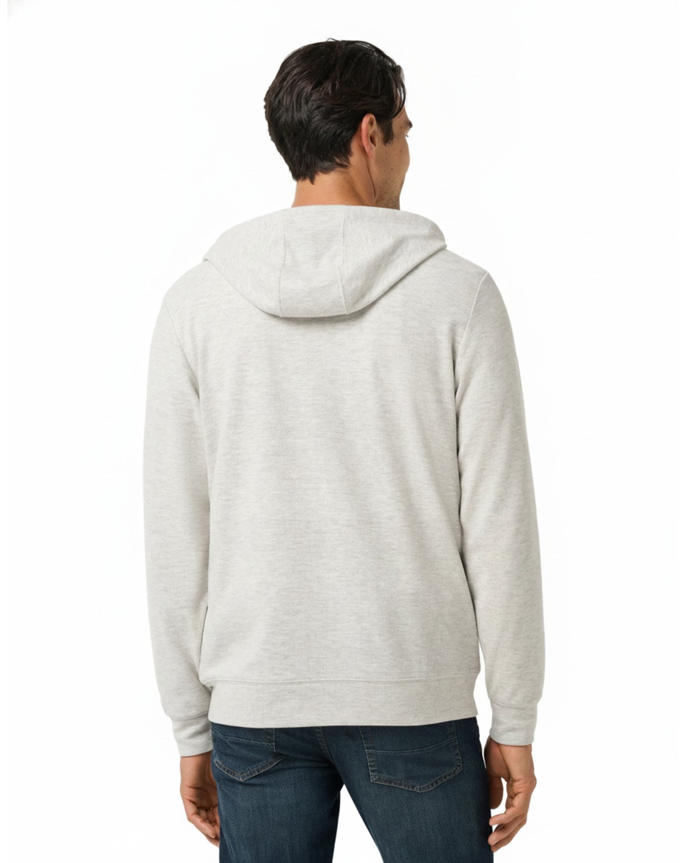 Travis Mathew Cloud Sweater Full Zip pánská mikina na zip, heather grey