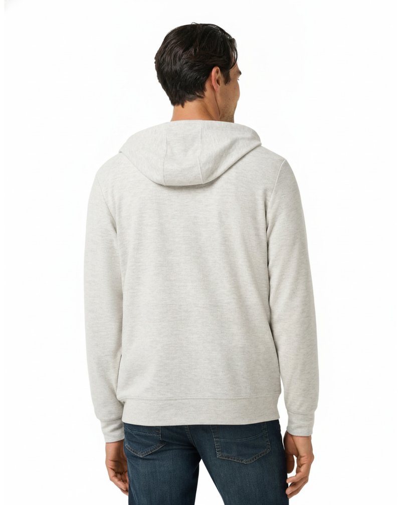 Travis Mathew Cloud Sweater Full Zip pánská mikina na zip, heather grey