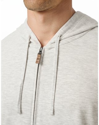 Travis Mathew Cloud Sweater Full Zip pánská mikina na zip, heather grey