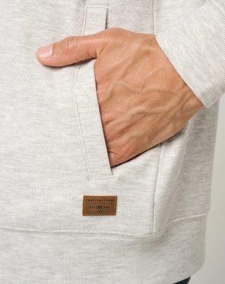 Travis Mathew Cloud Sweater Full Zip pánská mikina na zip, heather grey