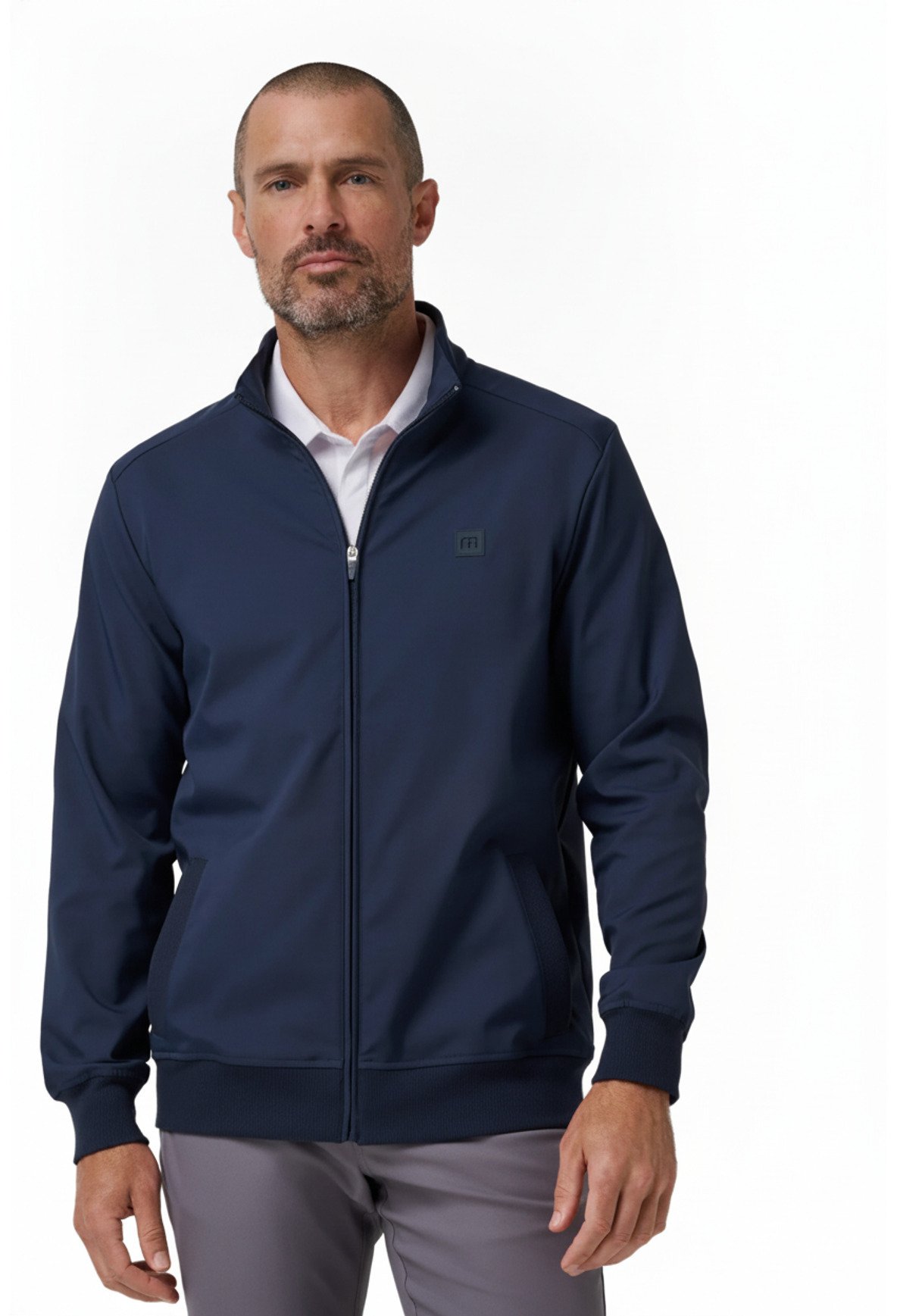 Travis Mathew Open To Close 2.0 Full Zip pánská bunda, total eclipse