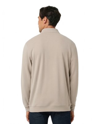 Travis Mathew Cloud pánský svetr 1/4 zip, heather roasted cashew