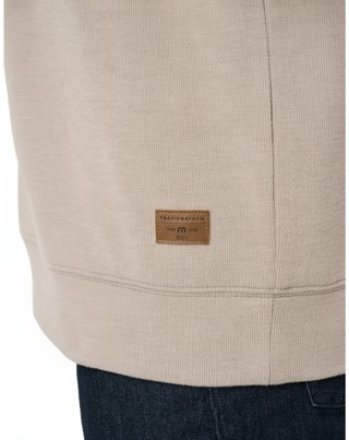 Travis Mathew Cloud pánský svetr 1/4 zip, heather roasted cashew