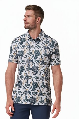 Travis Mathew Featherweight Villa pánské polo, bílé