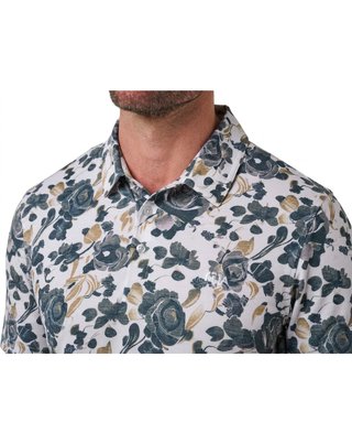 Travis Mathew Featherweight Villa pánské polo, bílé