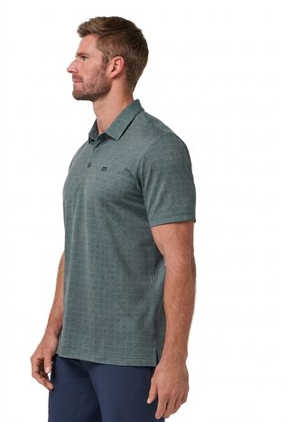 Travis Mathew Featherweight Trophy Ready pánské polo, balsam green