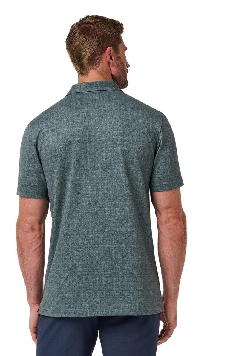 Travis Mathew Featherweight Trophy Ready pánské polo, balsam green