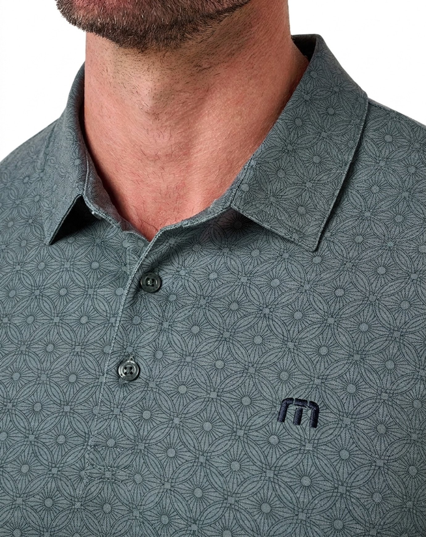 Travis Mathew Featherweight Trophy Ready pánské polo, balsam green