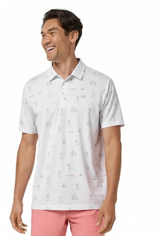 Travis Mathew On A Mission pánské polo, bílé