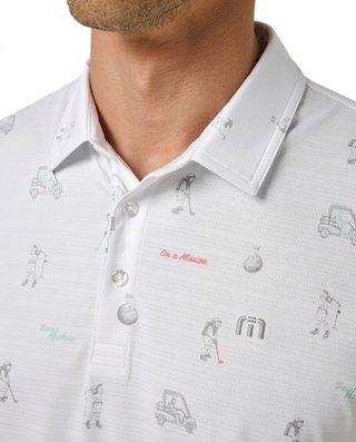 Travis Mathew On A Mission pánské polo, bílé