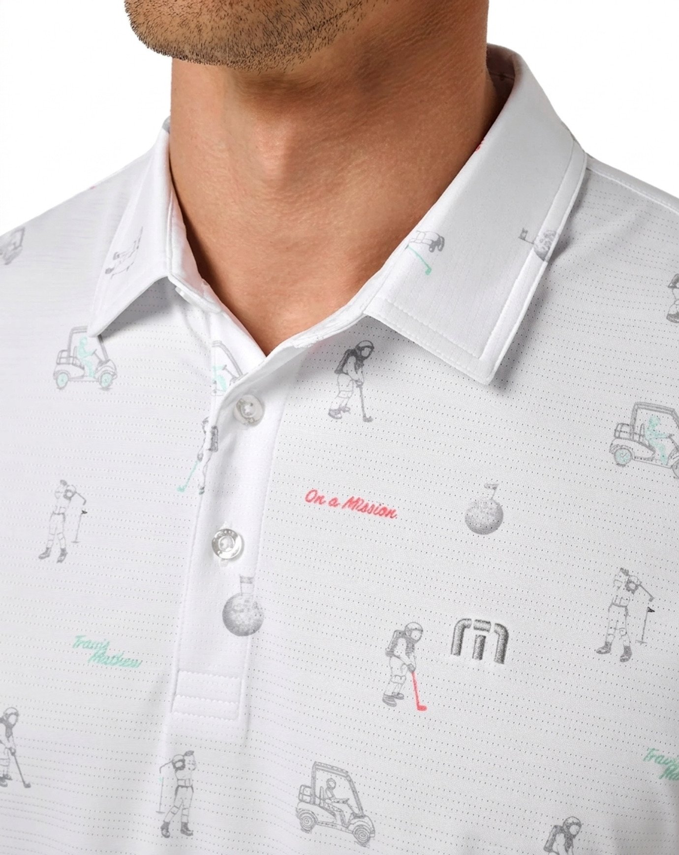 Travis Mathew On A Mission pánské polo, bílé