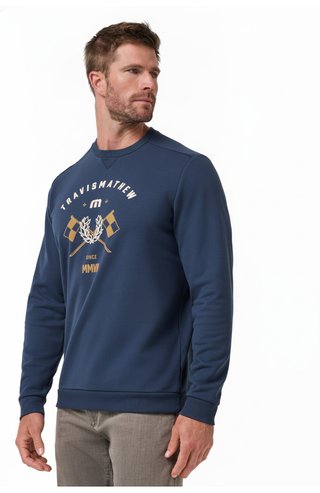 Travis Mathew TM Varsity Club Crew pánská mikina, total eclipse
