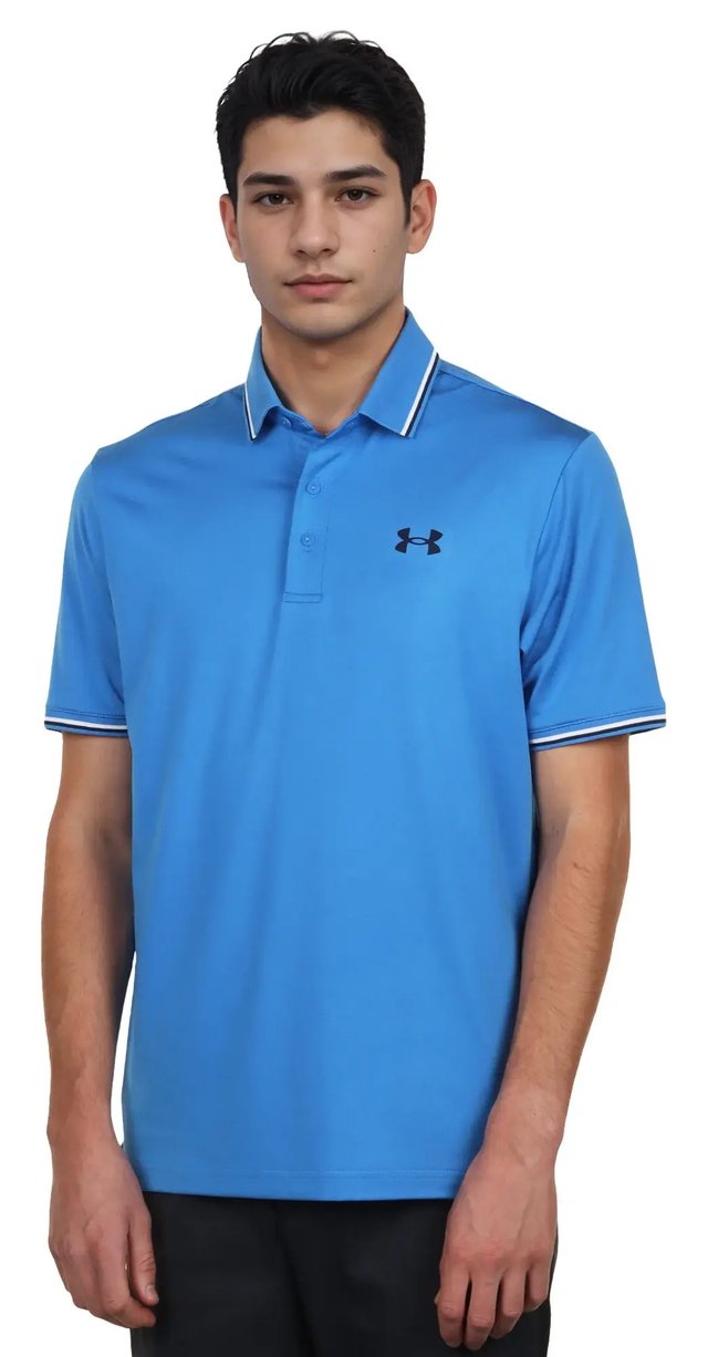 Under Armour Playoff 3.0 Rib pánské polo, blue atlantis