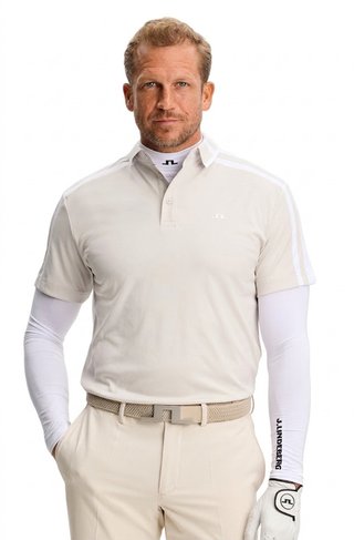 J.Lindeberg Bozak pánské polo, moonbeam