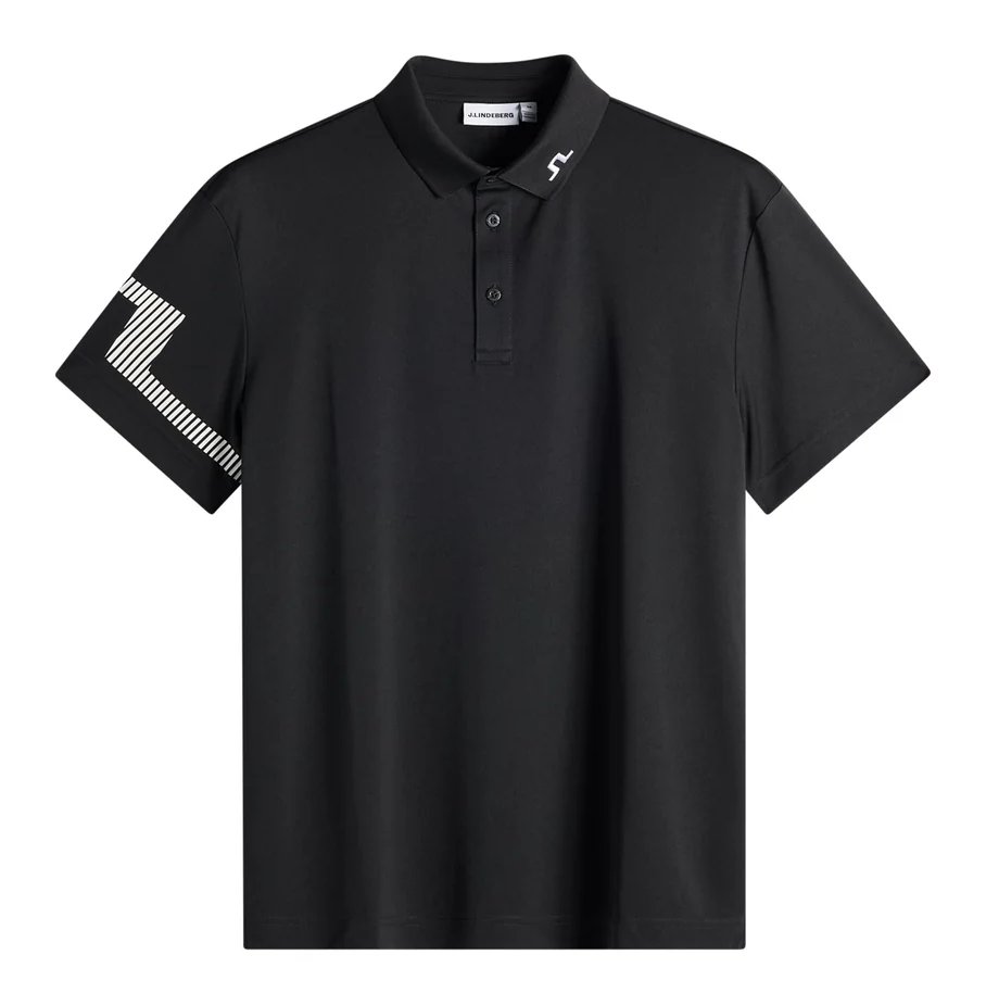 J.Lindeberg Heath pánské polo, černé