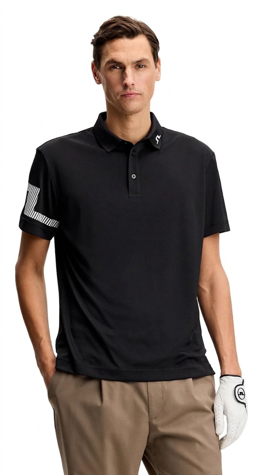 J.Lindeberg Heath pánské polo, černé