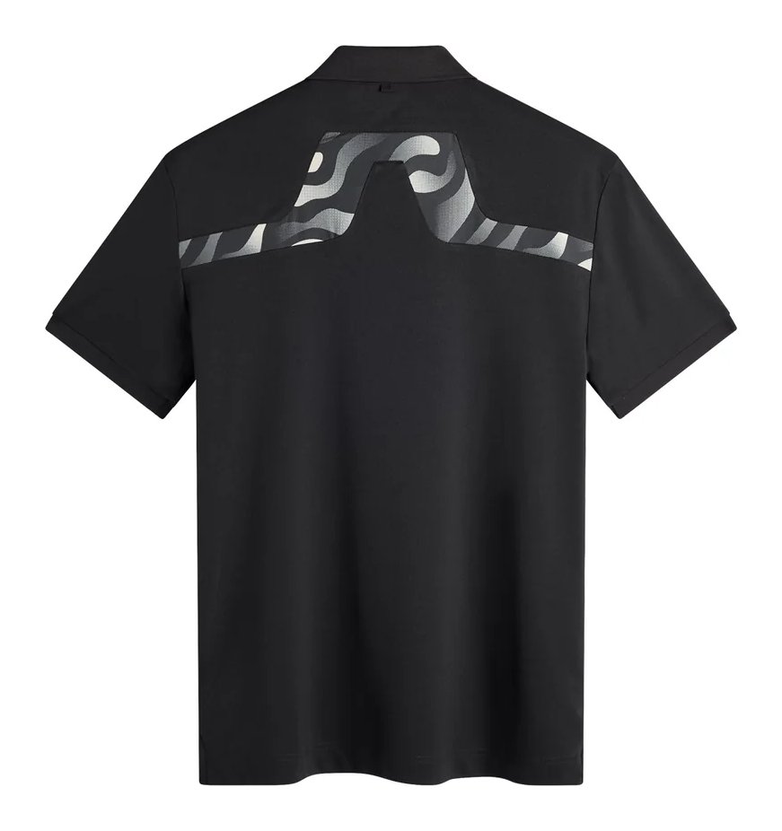 J.Lindeberg KV Print pánské polo, černé