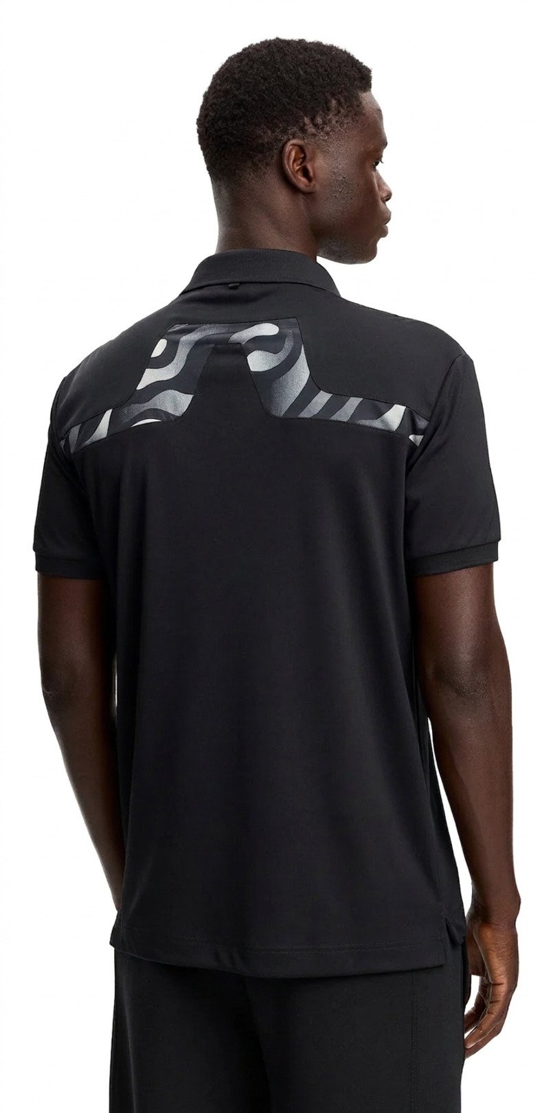 J.Lindeberg KV Print pánské polo, černé